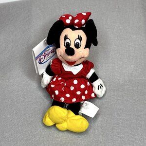 Minnie Mouse Red Polka Dot The Disney Store Bean Bag Plush 7" Stuffed Toy Animal
